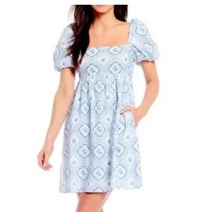 Antonio Melani Blue and White Dress Size 6